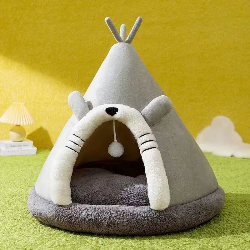 CozyPaws Tent Nest – All-Season Hideaway Bed for Dogs and Cats