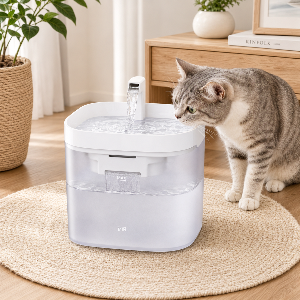 Rechargeable Cat Water Fountain – Cordless 1.5L
