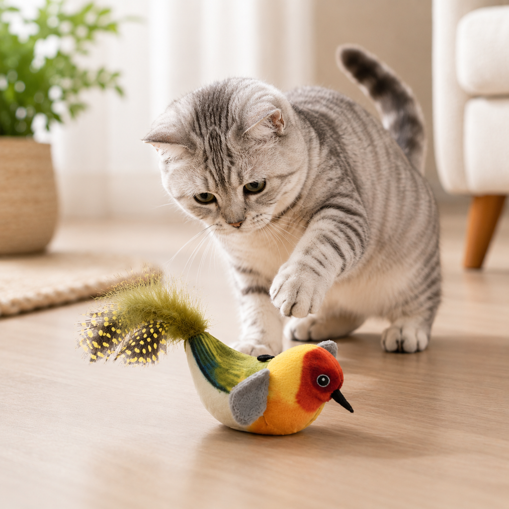 FlutterChirp Rechargeable Flapping Bird Cat Toy